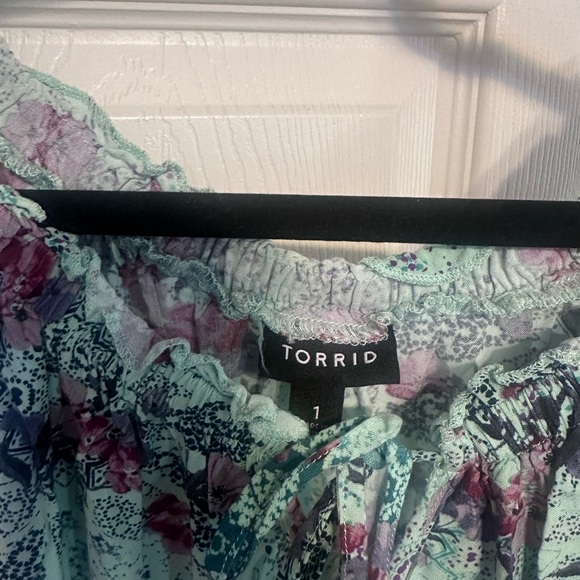 Torrid Green and Purple Floral Dress - Picture 2 of 3